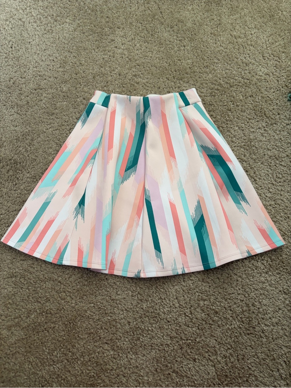 Decree Abstract Stripe Skater Skirt